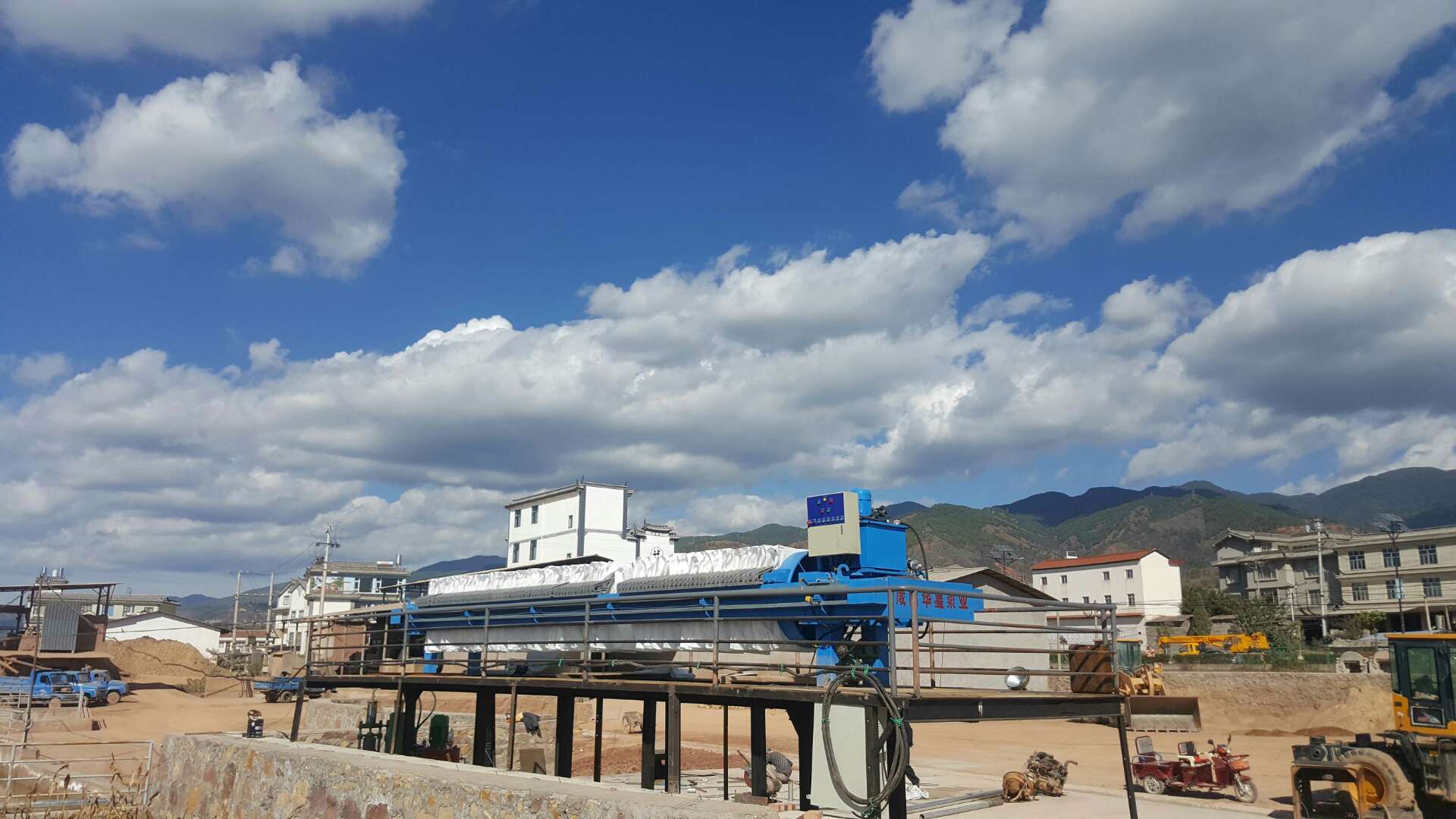 洗沙壓濾機(jī)安裝場地示意圖