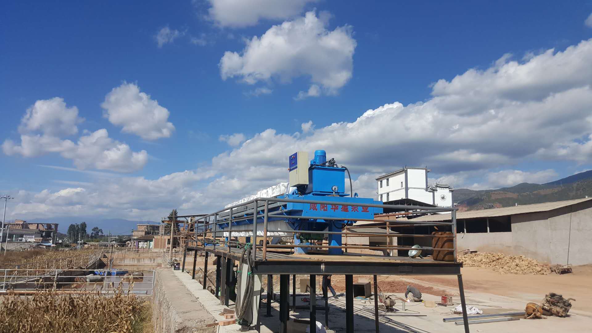 洗沙壓濾機(jī)安裝場地示意圖